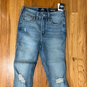 Hollister high rise super skinny distressed jeans
